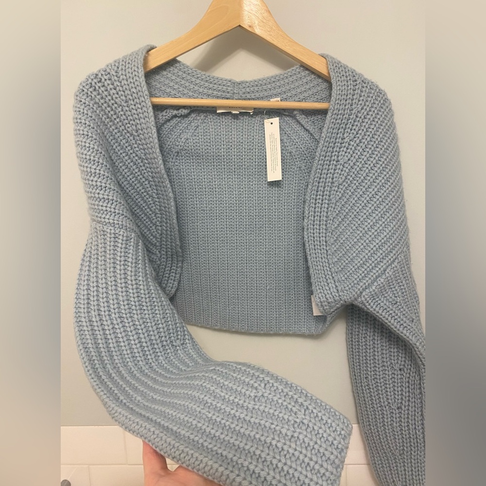 cropped cashmere sweater/shrug